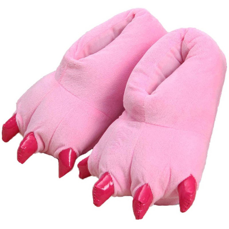 acdiac Unisex Soft Animal Paw Claw Slippers Fun Fuzzy Home Costume Shoes (M, pink) - Image 1